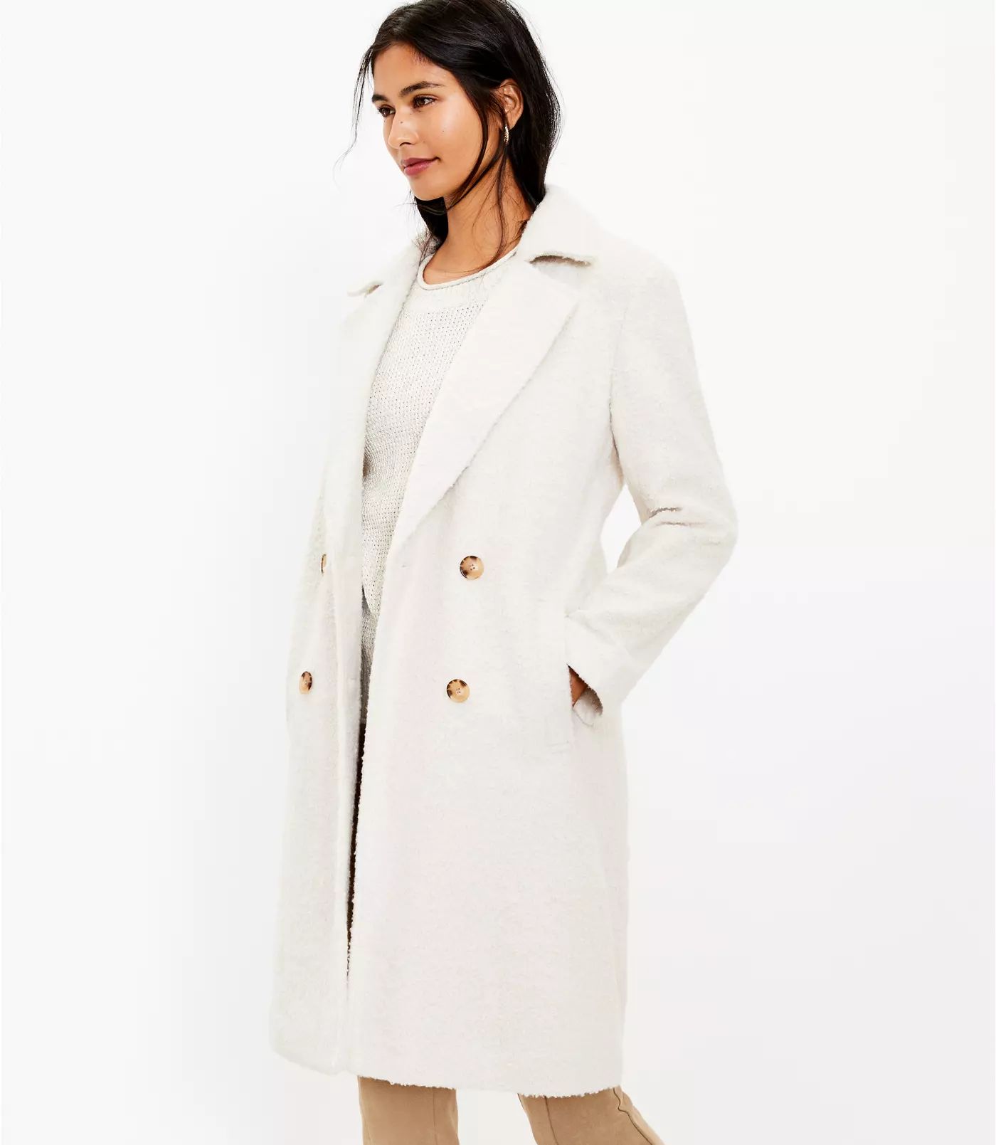 Tall Softened Double Breasted Coat | LOFT