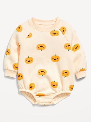 Printed Long-Sleeve Fleece Bodysuit for Baby | Old Navy (CA)