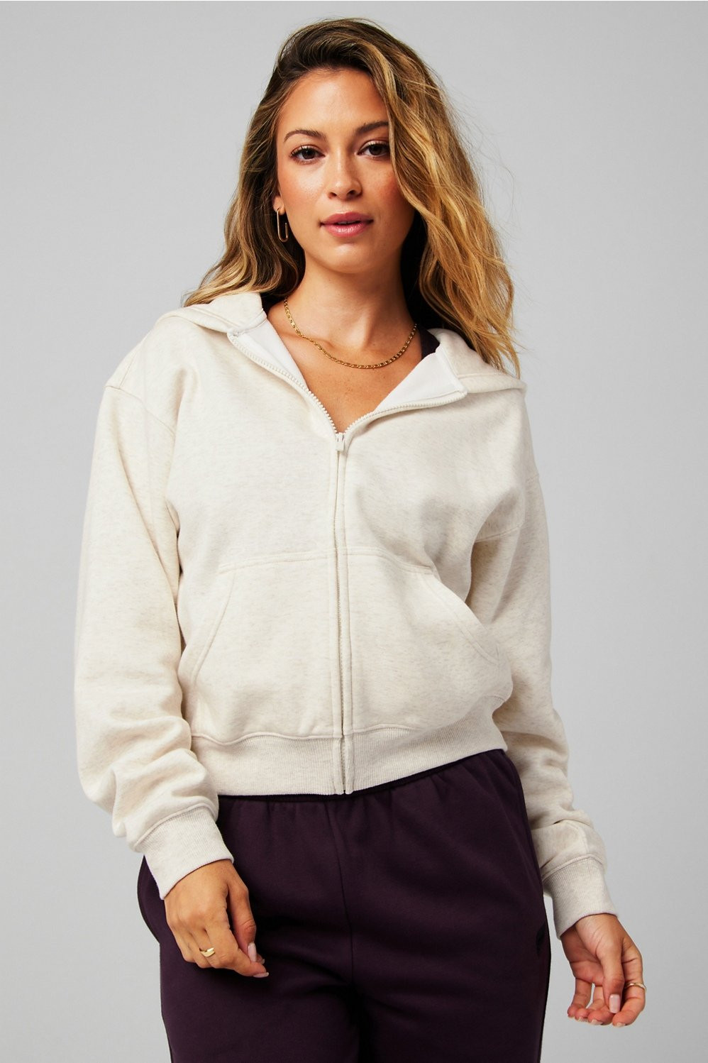 Cozy Fleece Full Zip Hoodie | Fabletics