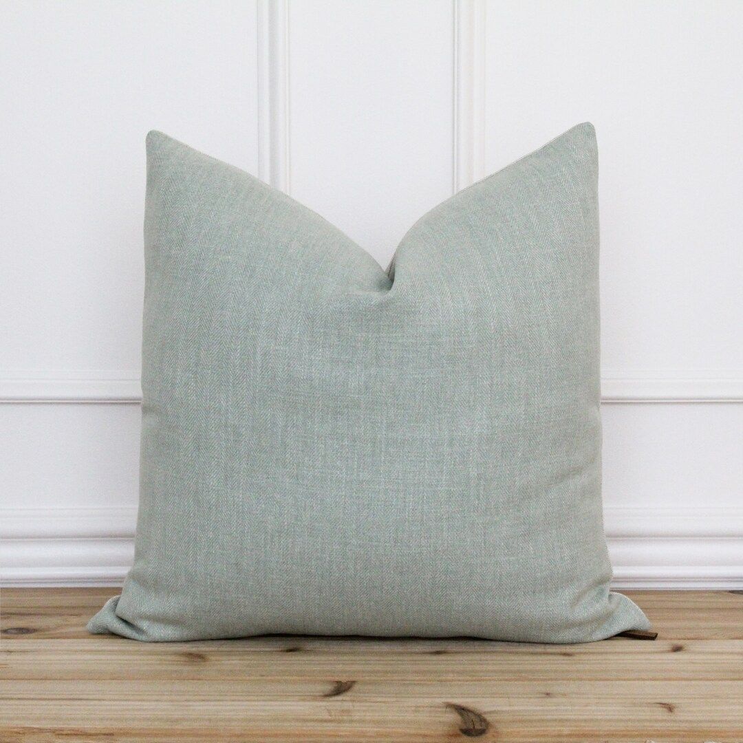 Light Green Herringbone Pillow Cover | Sage Green Pillow Cover | Green Custom Pillow Cover |  Han... | Etsy (US)