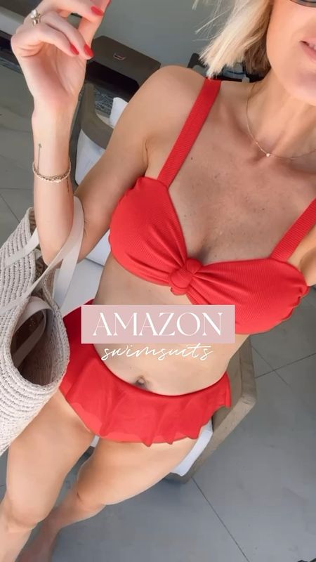 Some swimsuits I recently purchased from Amazon! Love these for the summer and they are perfect for the 4th of July! Wearing size small! 

Loverly grey, Amazon finds, swimwear, vacation finds

#LTKStyleTip #LTKSwim #LTKSeasonal