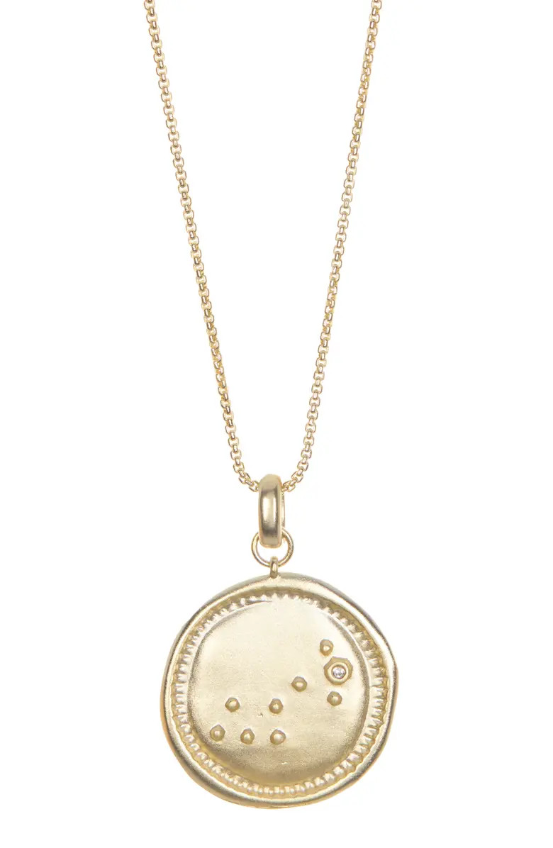 Scorpio Large Coin Zodiac Necklace | Nordstrom Rack