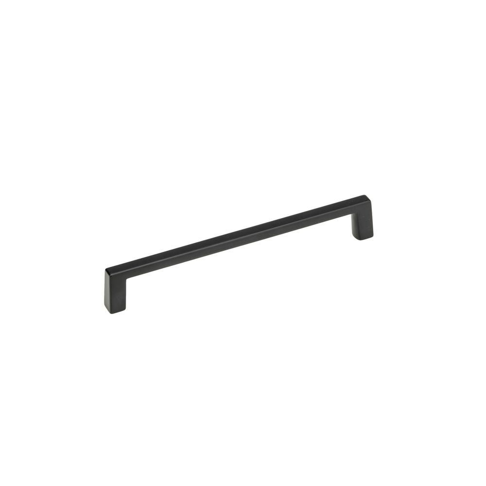 6 in. (152 mm) Center-to-Center Matte Black Contemporary Drawer Pull | The Home Depot
