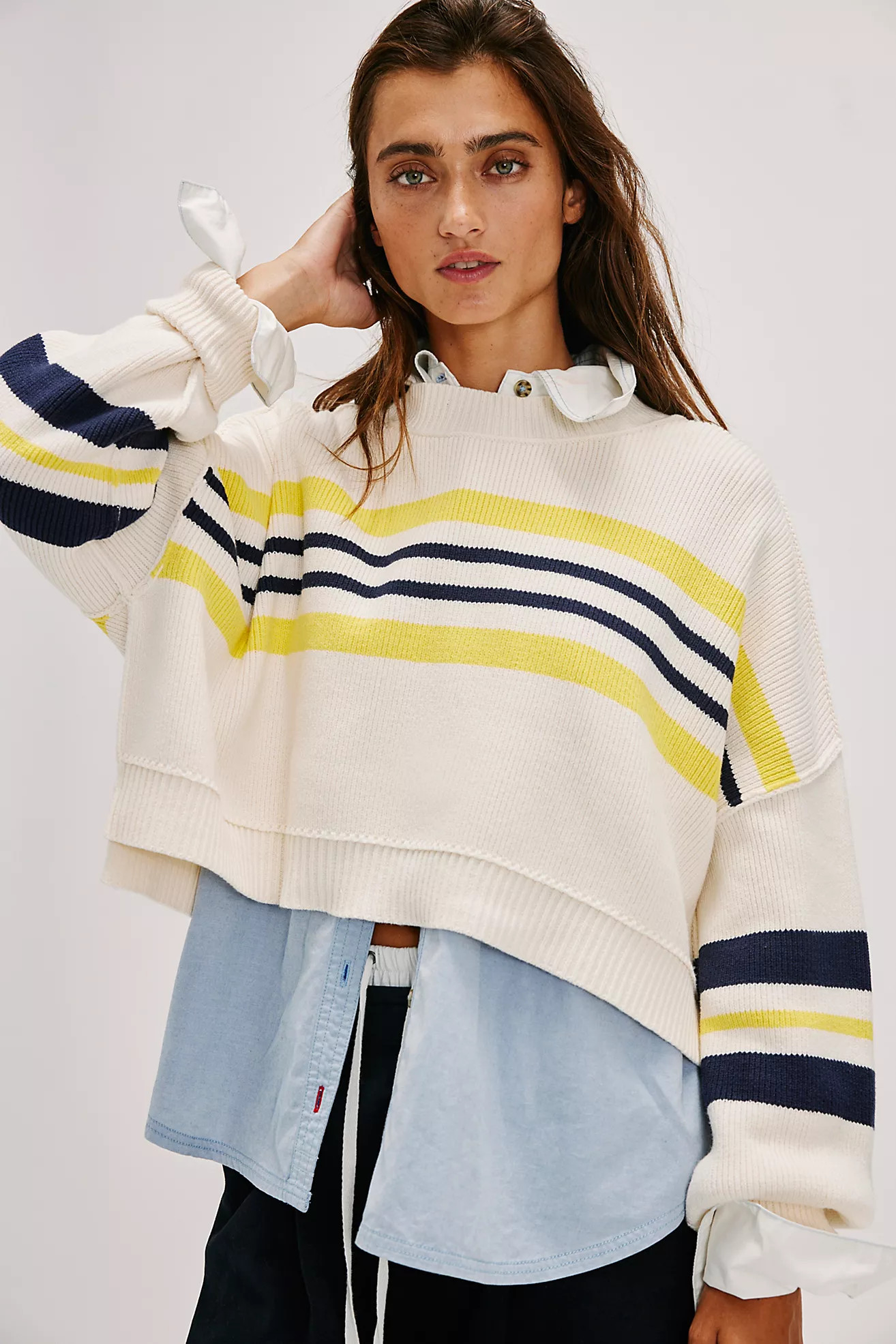 Easy Street Stripe Crop Pullover | Free People (Global - UK&FR Excluded)