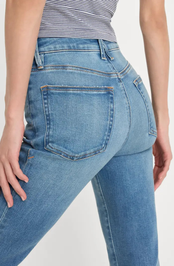 Soft-Tech Good Legs Ripped Crop Mini Bootcut Jeans | Nordstrom