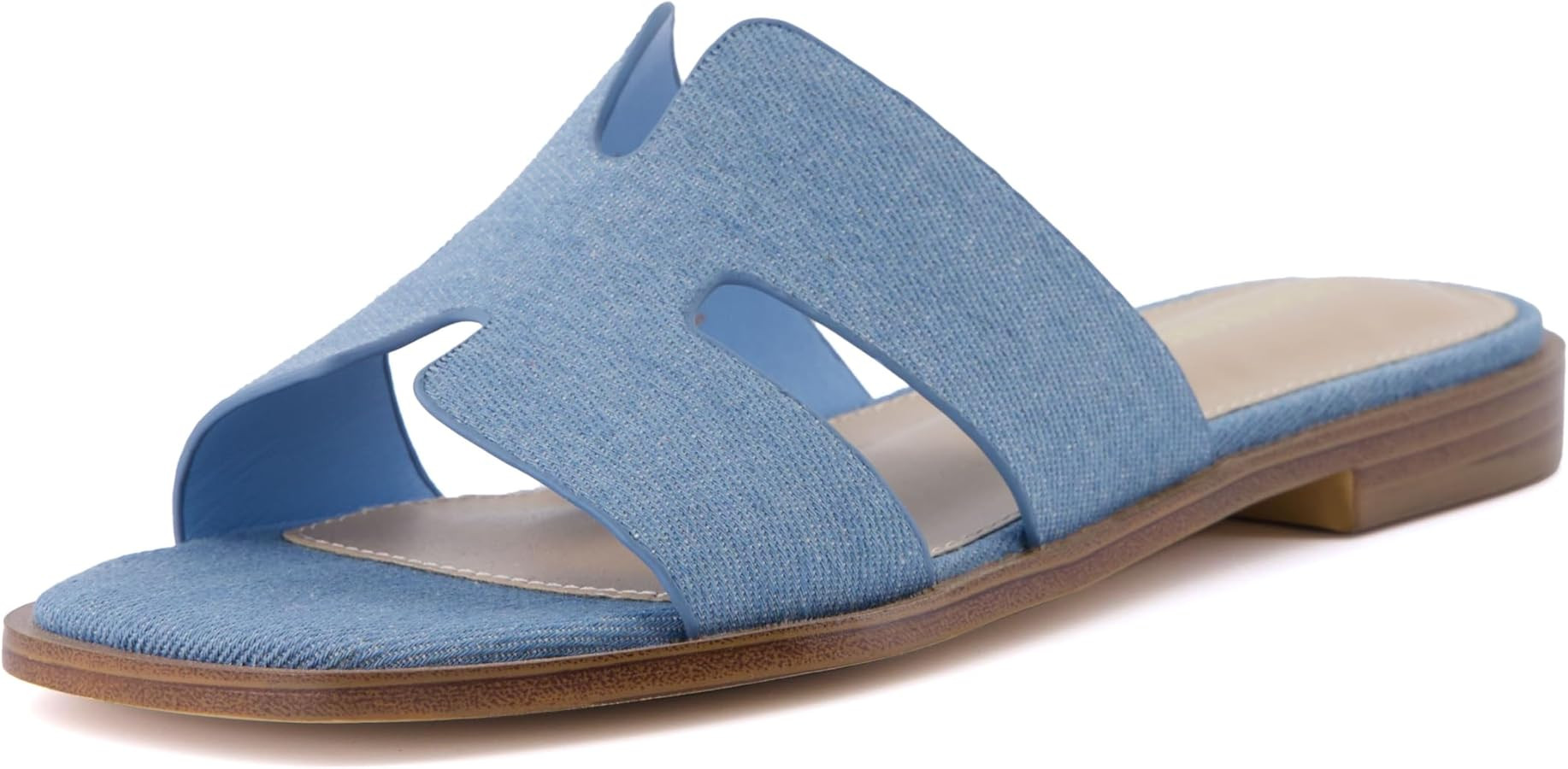 CUSHIONAIRE Voyage Cutout Strap Slides for Women, Slip On Summer Flats, Trendy Footwear, Comforta... | Amazon (US)