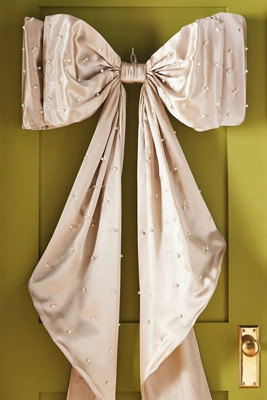 Pearled Satin Bow Tree Topper | Anthropologie (US)