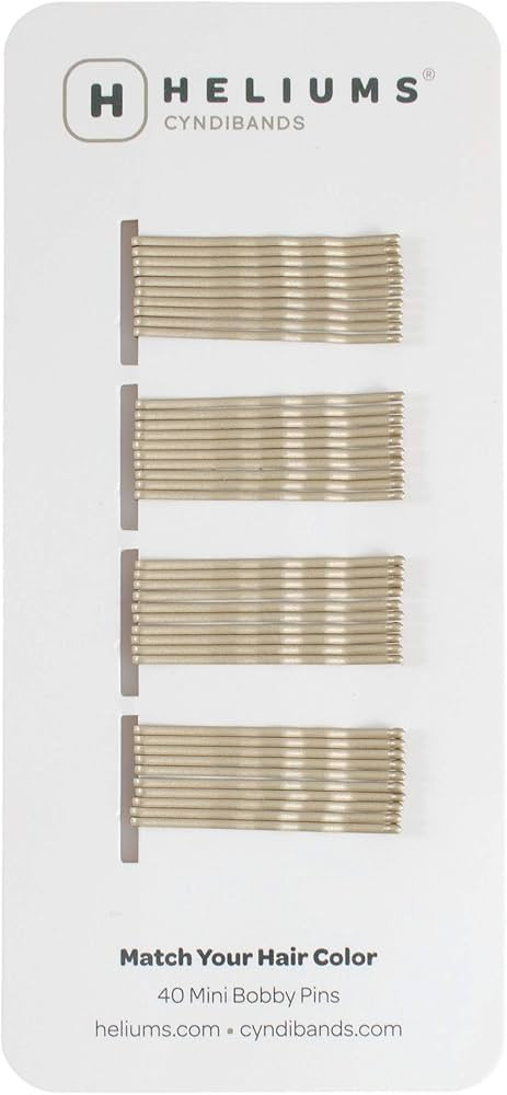 Heliums Small Ash Blonde Bobby Pins - 1.5 Inch Mini Hair Pins For Women & Kids - Match Your Hair ... | Amazon (US)