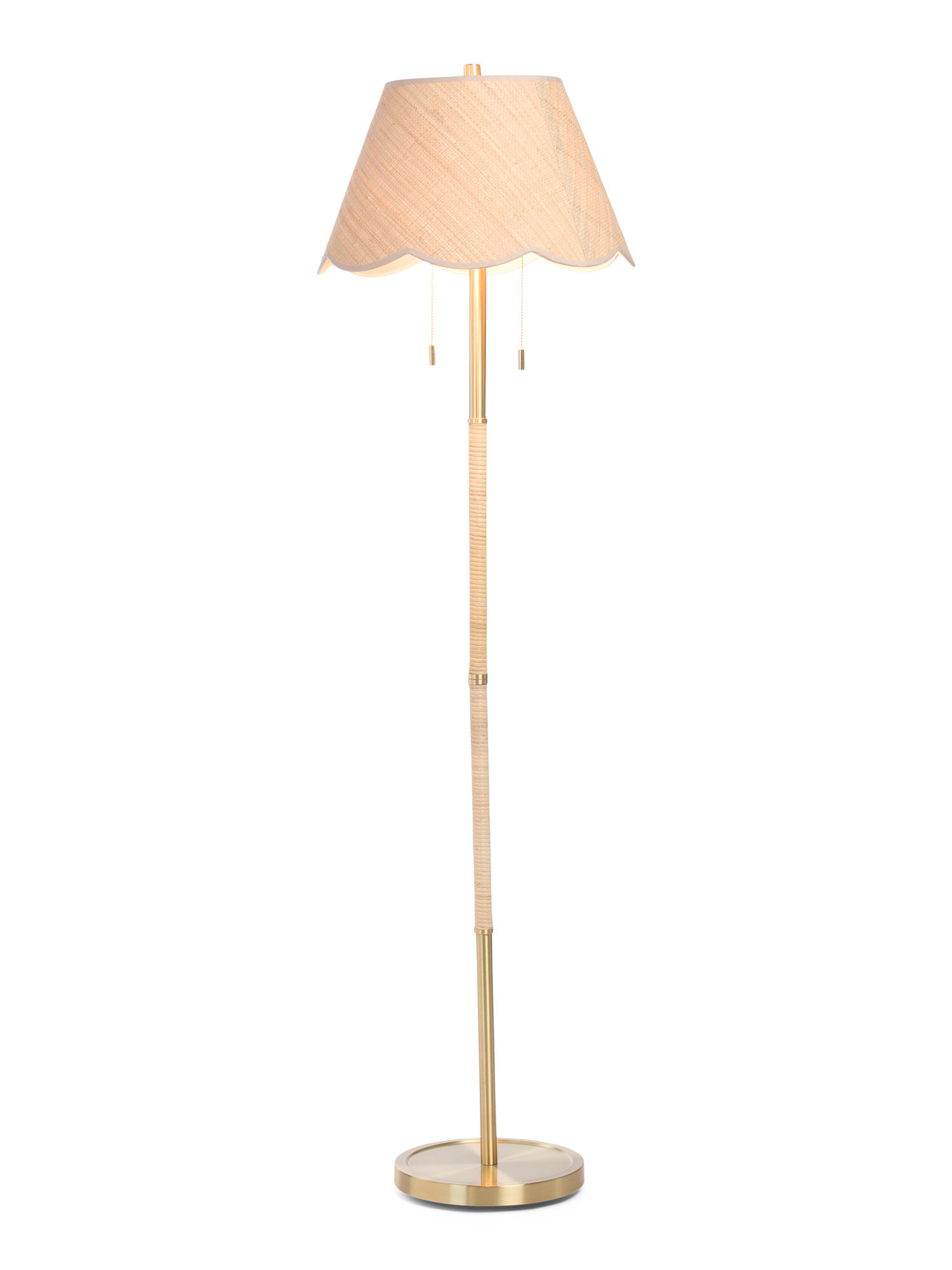 64in Scalloped Shade Floor Lamp | TJ Maxx