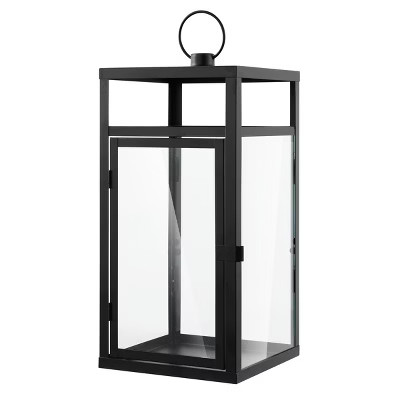 Fraleigh 20" Indoor/Outdoor Lantern - Black - PLT4074 - Safavieh | Target