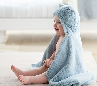 Faux Fur Bear Baby Hooded Towel | Pottery Barn Kids