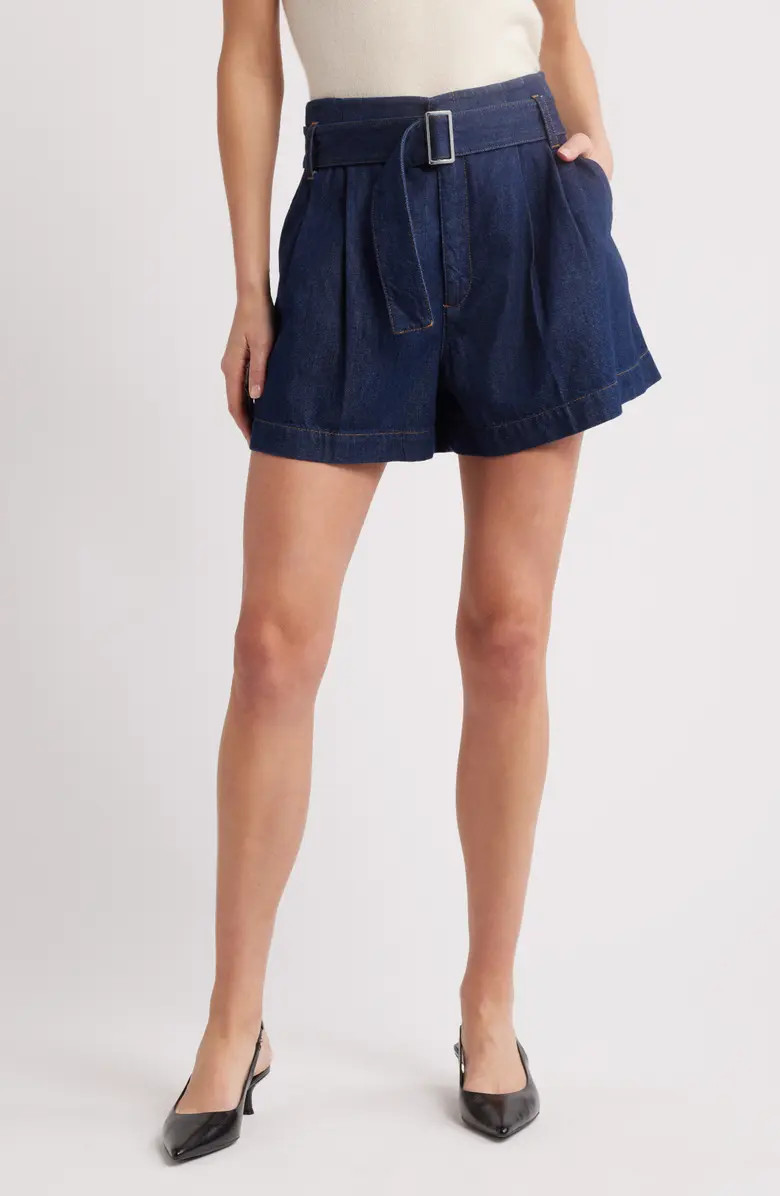 The Paperbag Belted Denim Shorts | Nordstrom