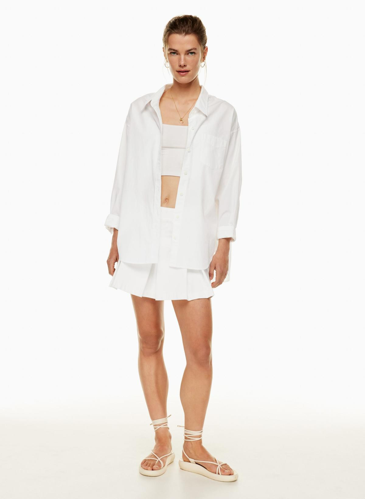 Wilfred Free Women's Relaxed Poplin Shirt in White | 2XL | Aritzia