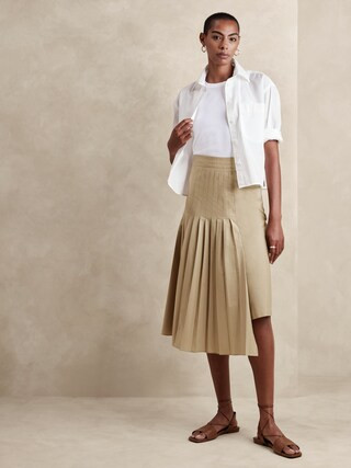 Pleated Midi Skirt | Banana Republic Factory