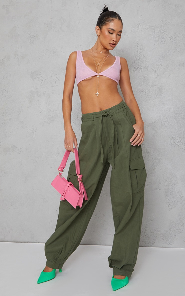 Khaki Baggy Low Rise 90’S Cargo Pants | PrettyLittleThing US