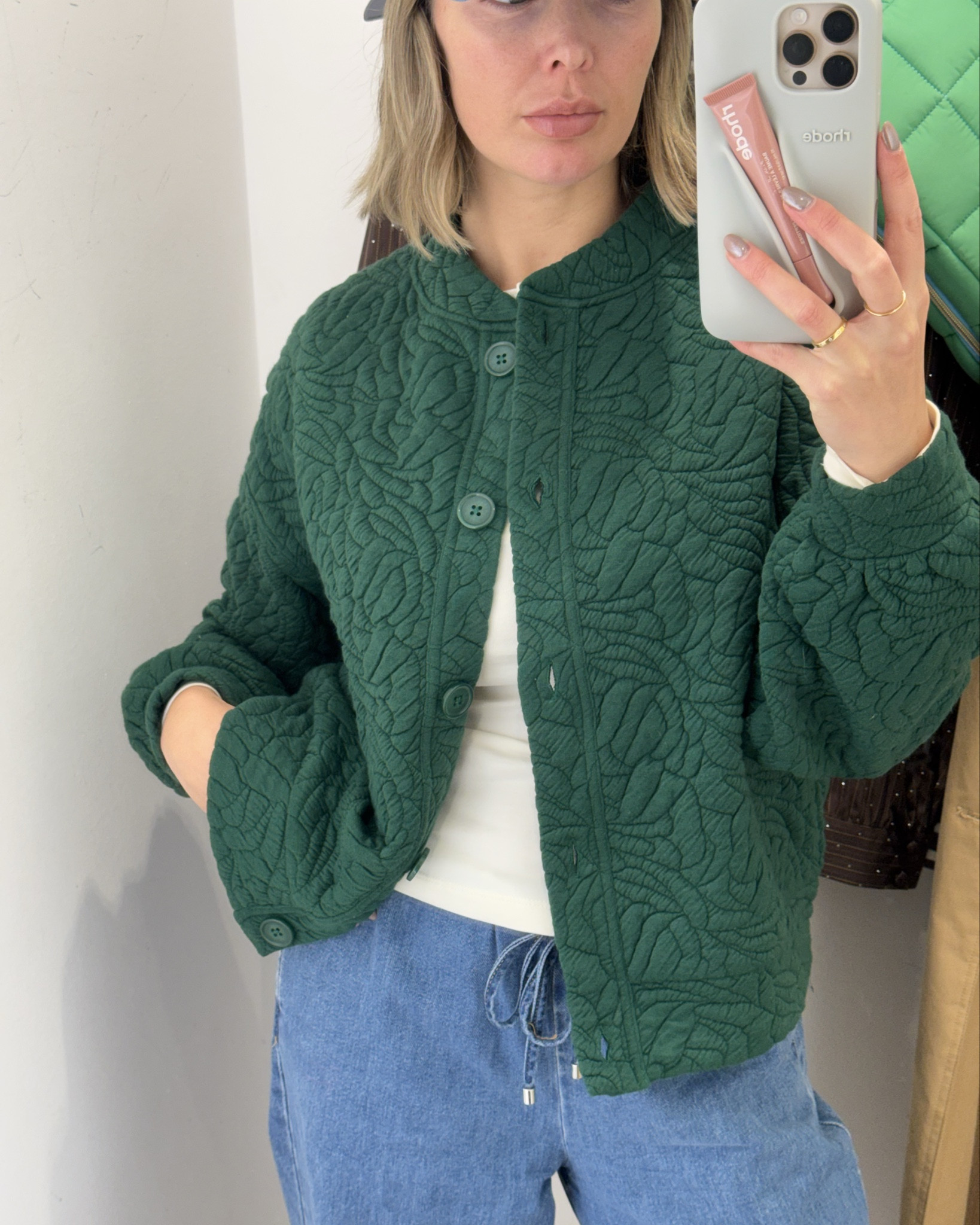 Gorgeous green button up bomber x 

#LTKuk #LTKwinter #LTKstyletip