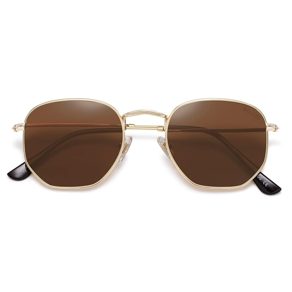 SOJOS Square Polarized Sunglasses for Women Men Small Hexagonal Polygon Shades SJ1072 | Amazon (US)