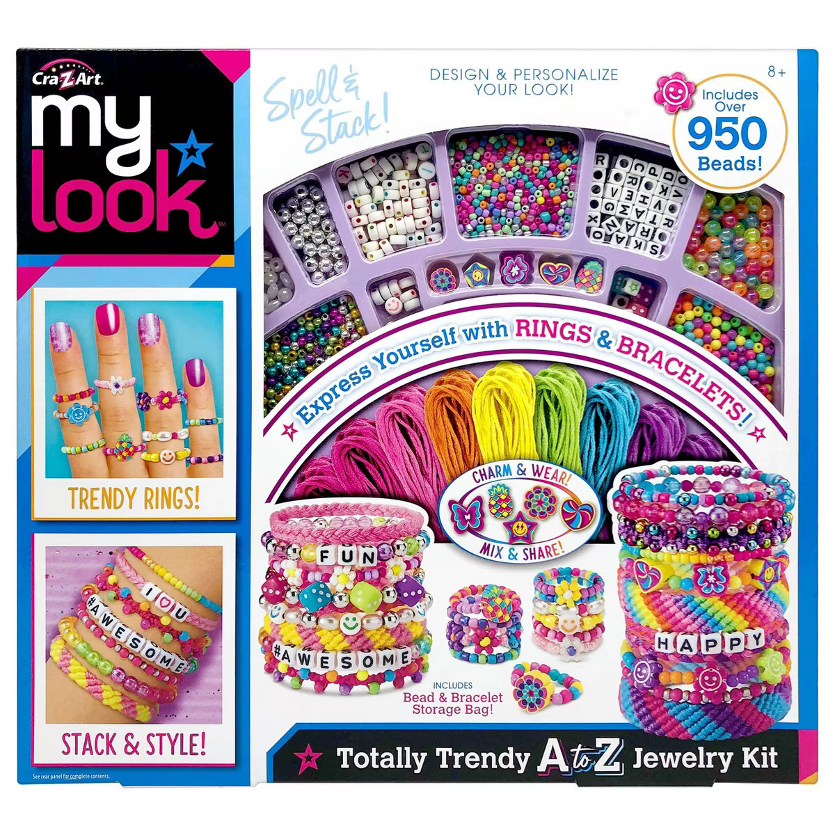 My Look A to Z Jewelry Kit: Creative Thinking Craft, Includes Beads & Elastic Cord | Target