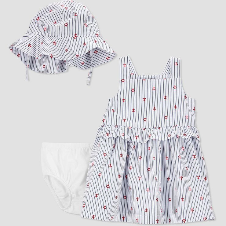 Carter's Just One You®️ Baby Girls' Anchor Top & Bottom Set - Blue/Red | Target