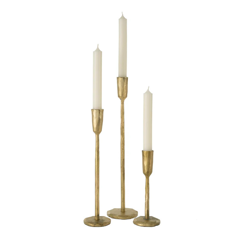 Gold Taper Candlesticks | Jansen Home