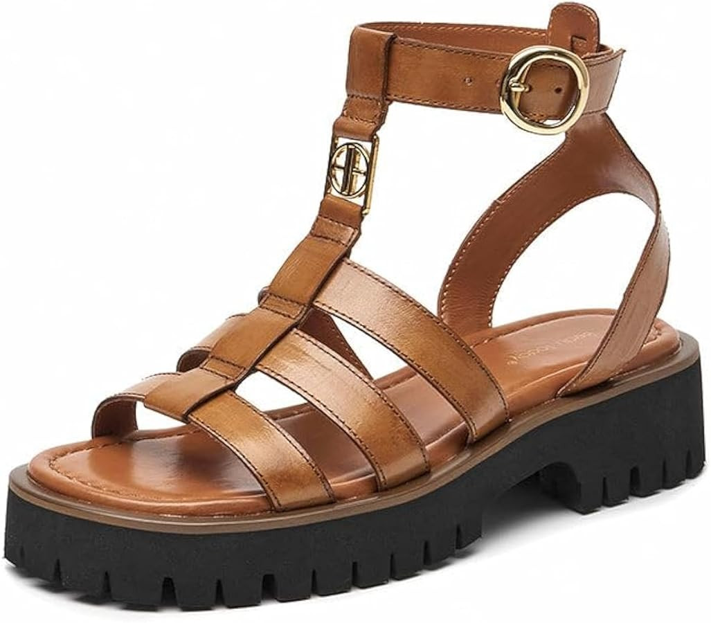 BEAU TODAY Women's Platform Fisherman Sandals, Chunky Gladiator Sandals for Women, Casual Open To... | Amazon (US)