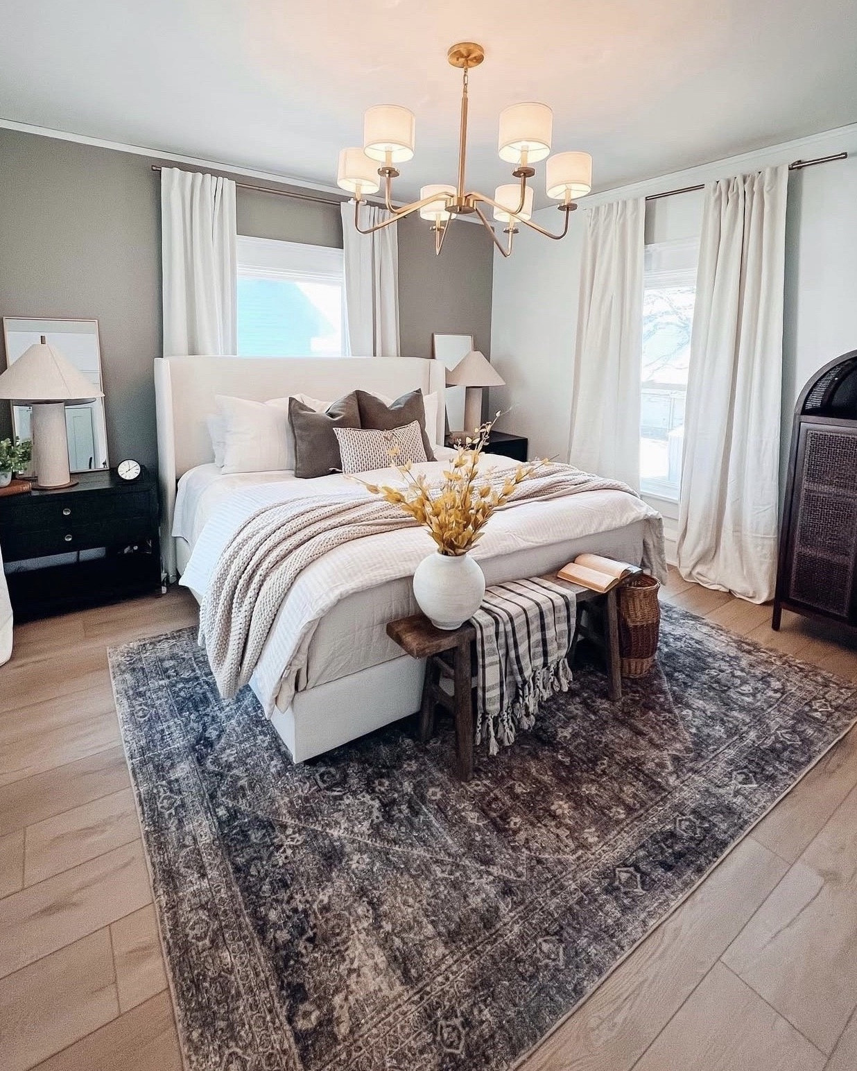 My upholstered bed is almost 40% off. My chandelier is on sale and my Loloi rug, which is one of my favorites and the softest rug you will ever feel, is under $200 right now! ￼￼

#LTKSaleAlert #LTKHome