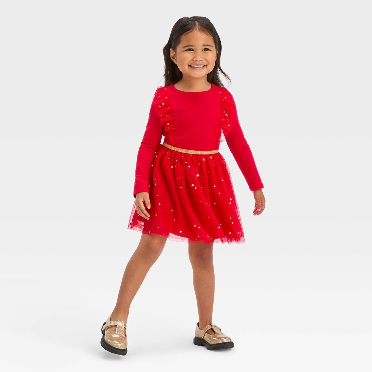 Toddler Girls' Tulle Dress - Cat & Jack™ Red | Target