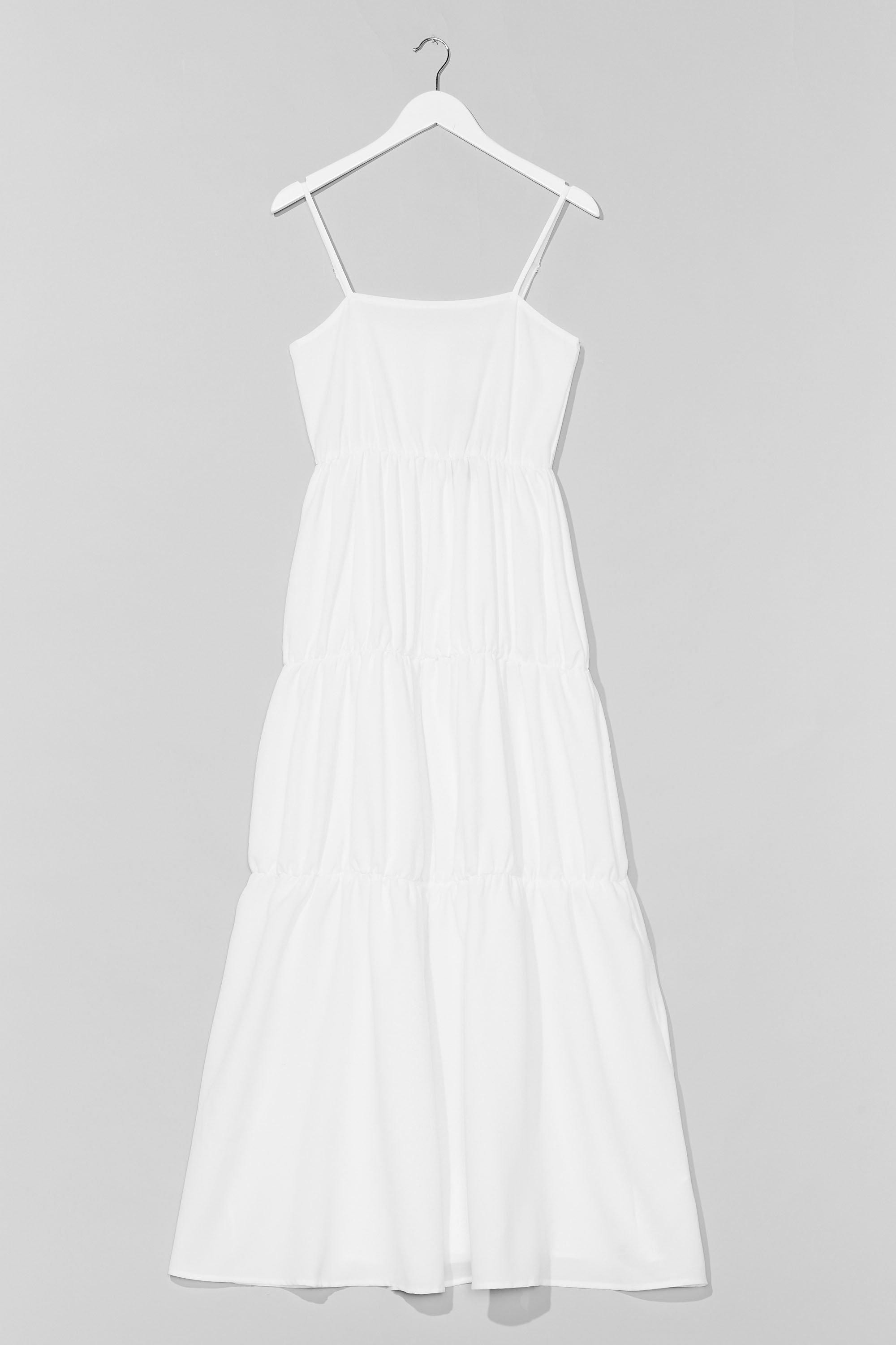 Womens Come Over Tier Maxi Dress - White | NastyGal (US & CA)