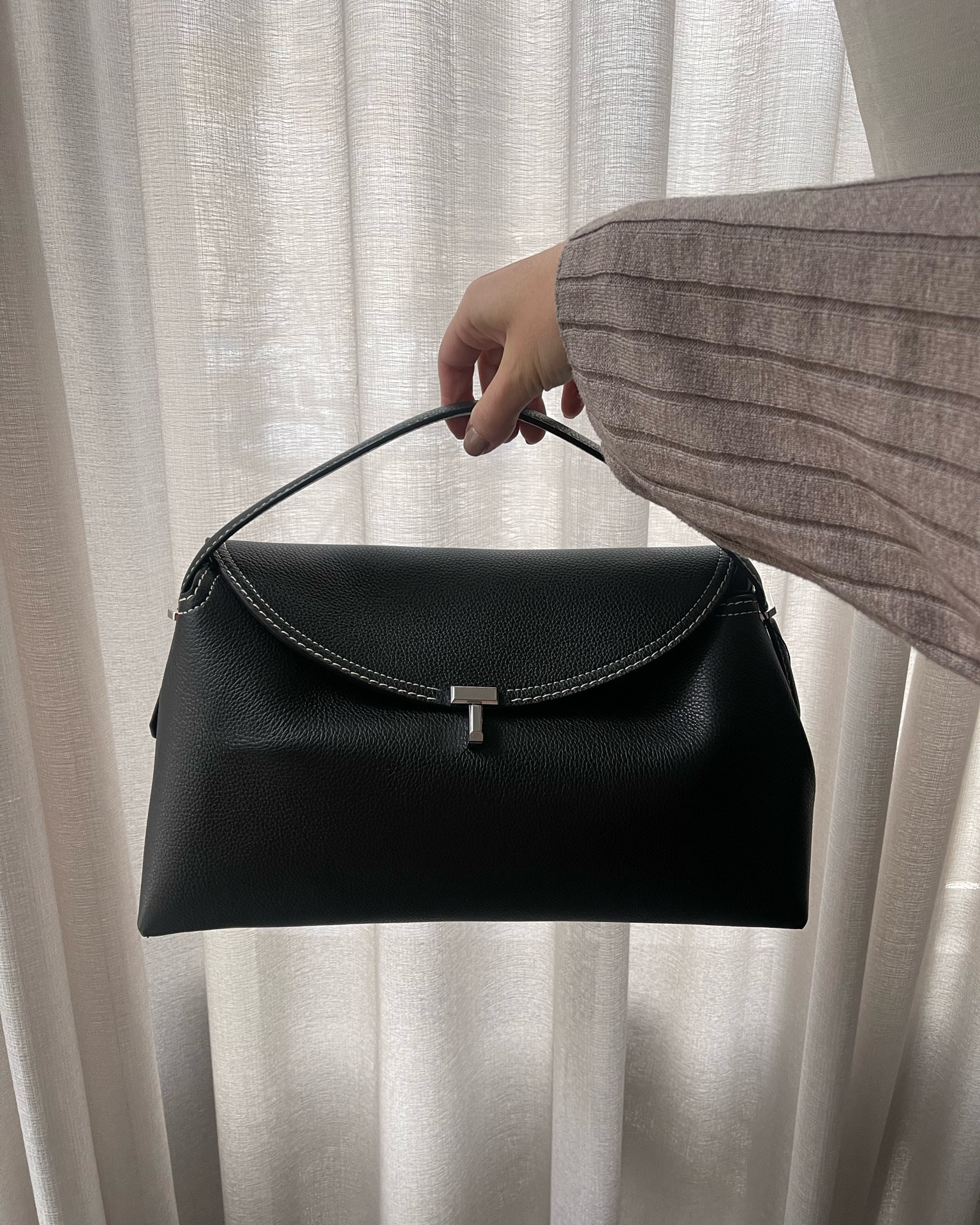 T-Lock Leather Top-Handle Bag curated on LTK