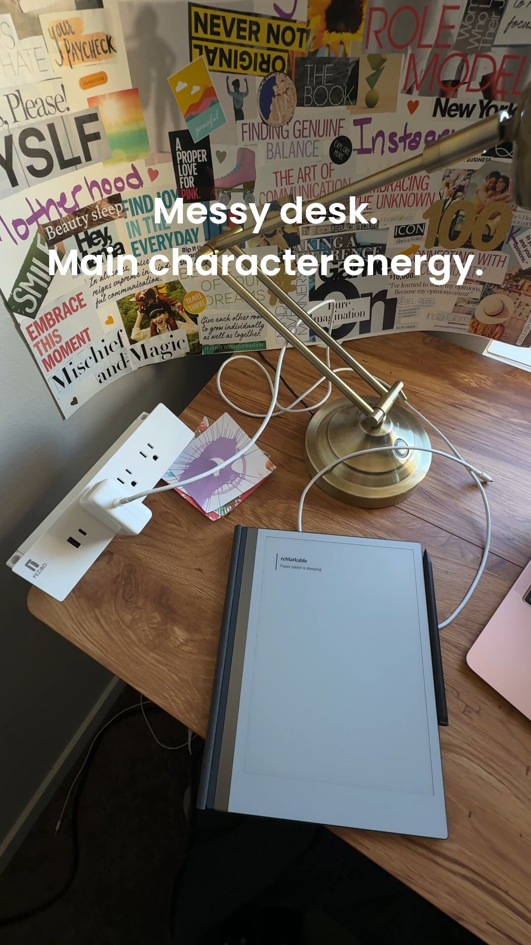 Work-from-home but make it… chaotic cute. ☕💻
Featuring my remarkably messy desk, a Remarkable tablet I actually use, my MacBook that’s seen things, and the retro lamp that makes it all look intentional.

Because sometimes productivity is 10% tech and 90% pretending your desk isn’t a crime scene.

👉 Linked my WFH essentials so your chaos can look just as good.

#LTKHome #LTKStyleTip #workfromhome #homeoffice #momstyle

#LTKHome #LTKSaleAlert #LTKWorkwear