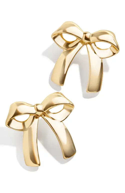 BaubleBar Bow Stud Earrings in Gold at Nordstrom | Nordstrom