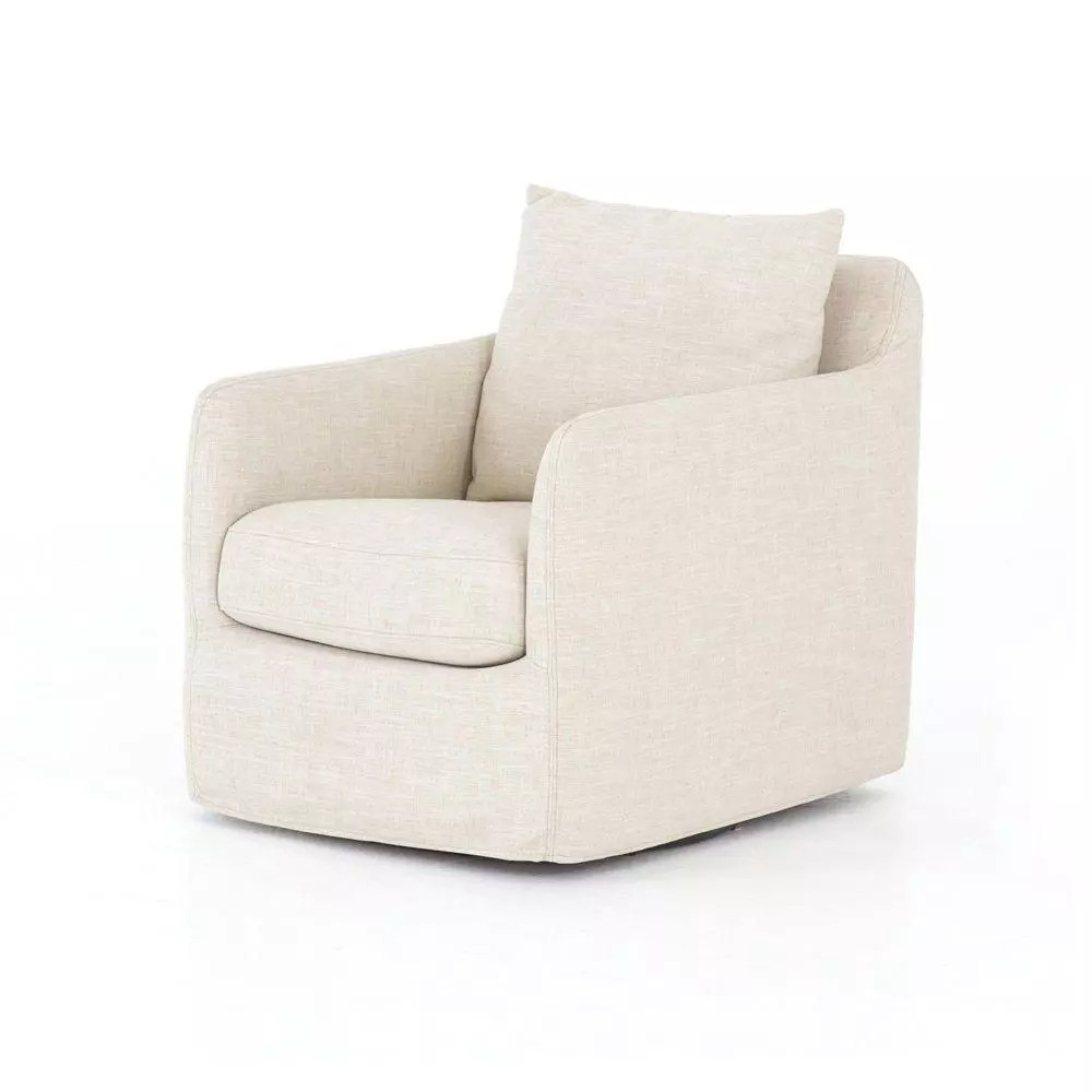 Banks Swivel Chair Cambric Ivory | Scout & Nimble