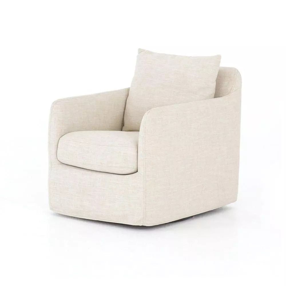 Banks Swivel Chair Cambric Ivory | Scout & Nimble