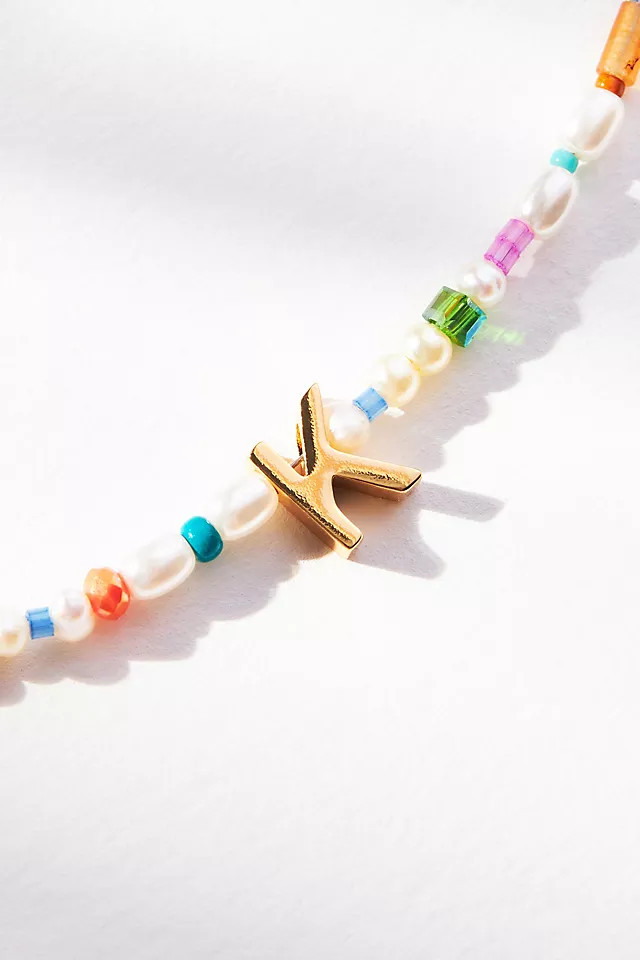 Monogram Beaded Necklace | Anthropologie (US)