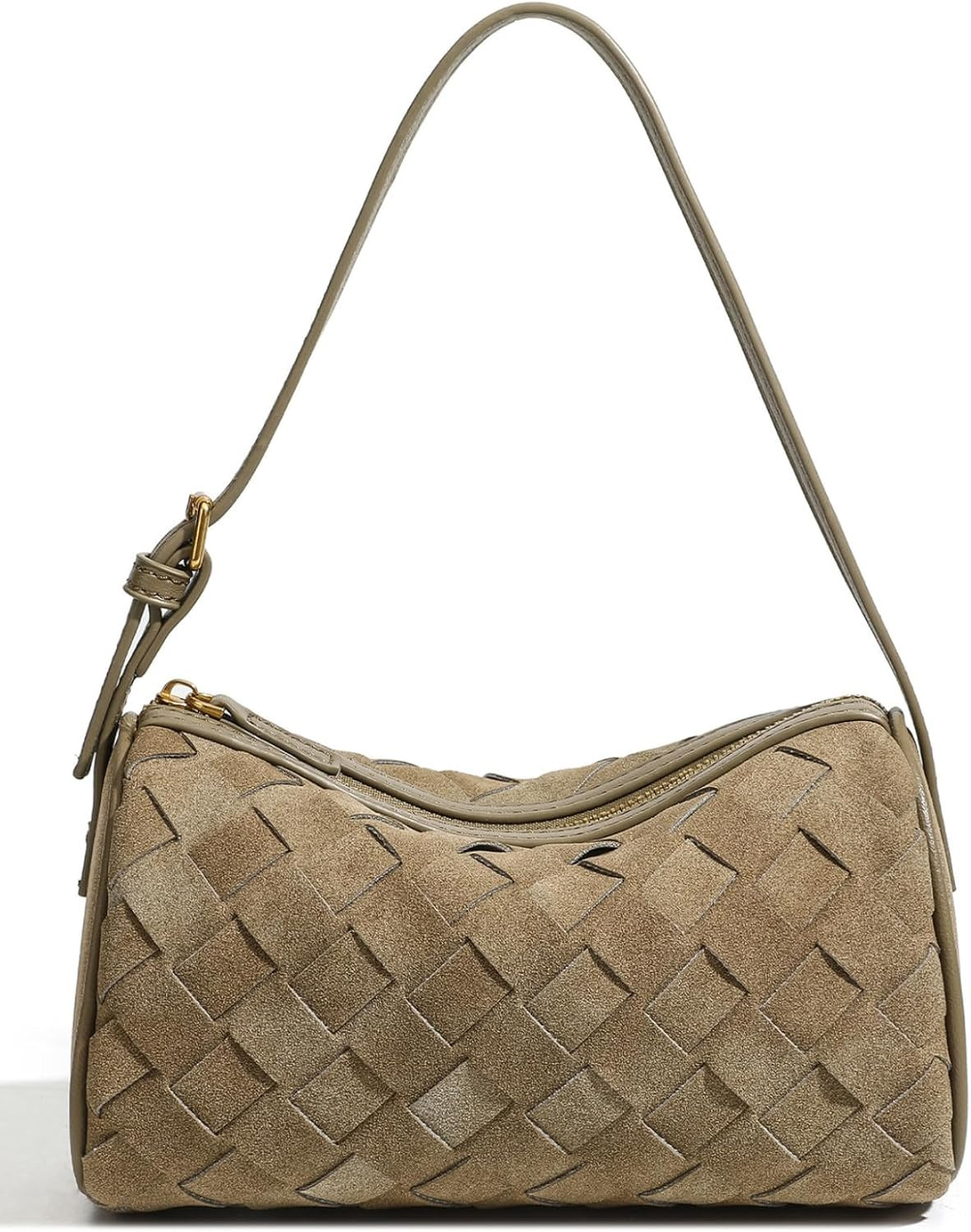 Mini Woven Suede Handbag for Women, small clutch purses Top-handle and Crossbody Designer Hobo Bags | Amazon (US)