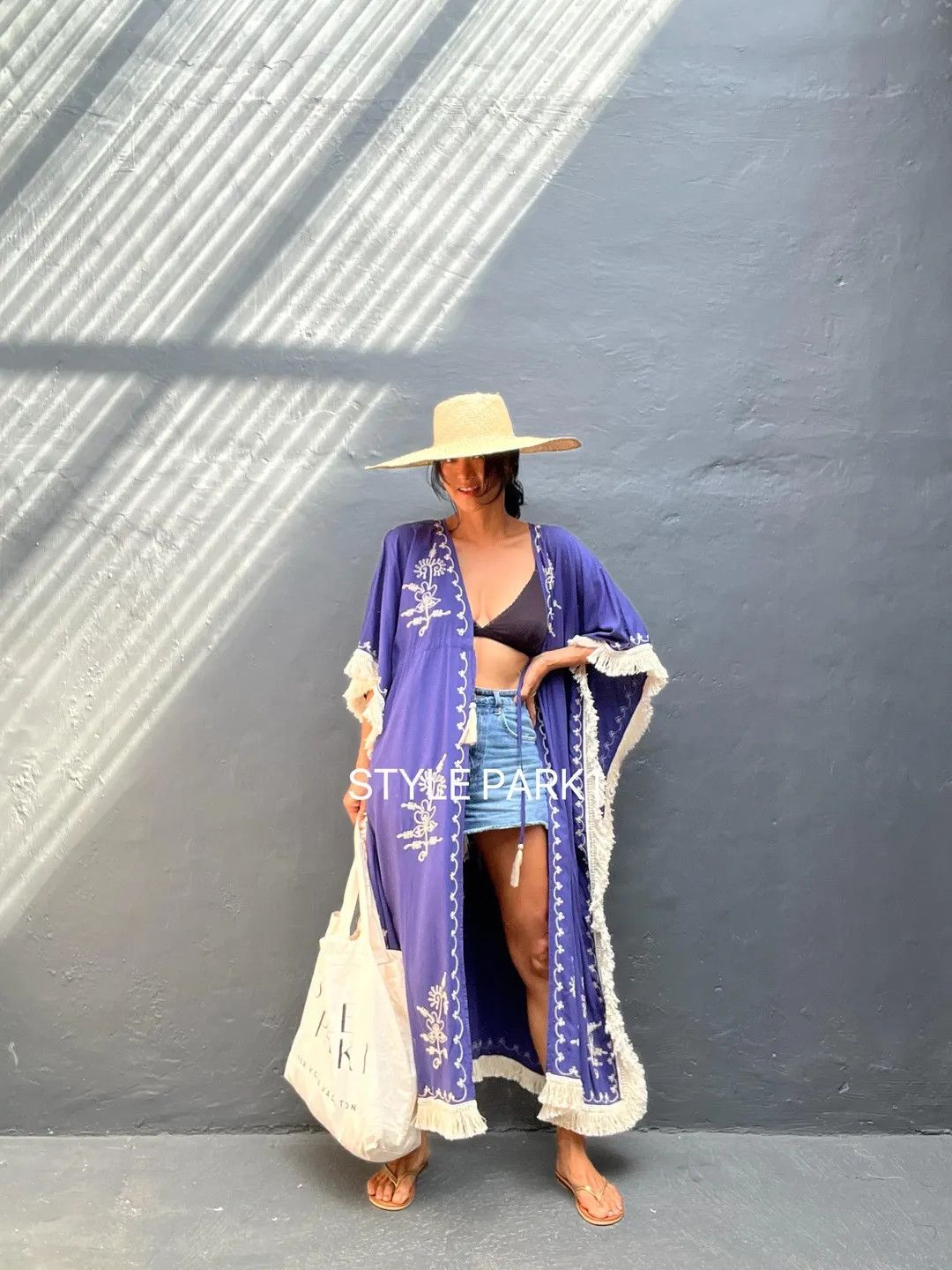 Ttle12/embroidery Long Tassel Kimono,robe,beach ,bikini Cover Up,bohemian Kimono - Etsy | Etsy (US)