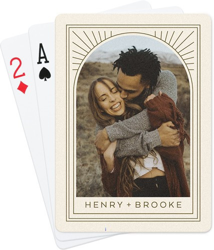 Custom Playing Cards: Boho Arch Frame 2.5x3.7 Beige Shutterfly | Shutterfly
