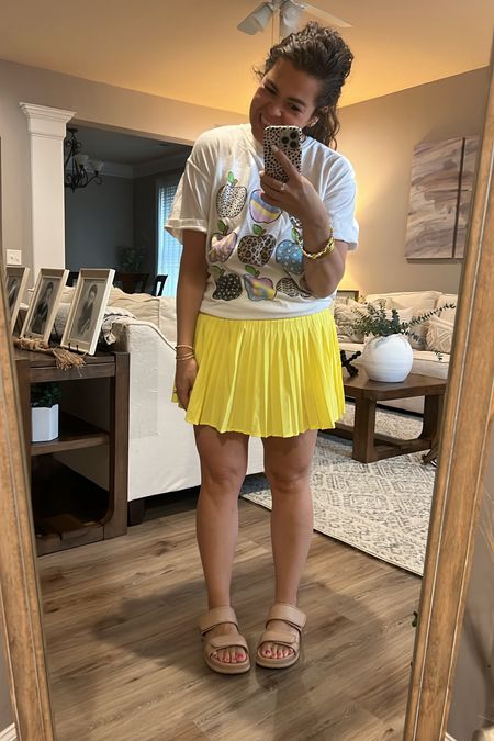 Perfect summertime outfit!!!! Skort is a medium and TTS! Shirt is old and shoes are old and sold out! 

#LTKStyleTip #LTKMidsize #LTKFindsUnder50