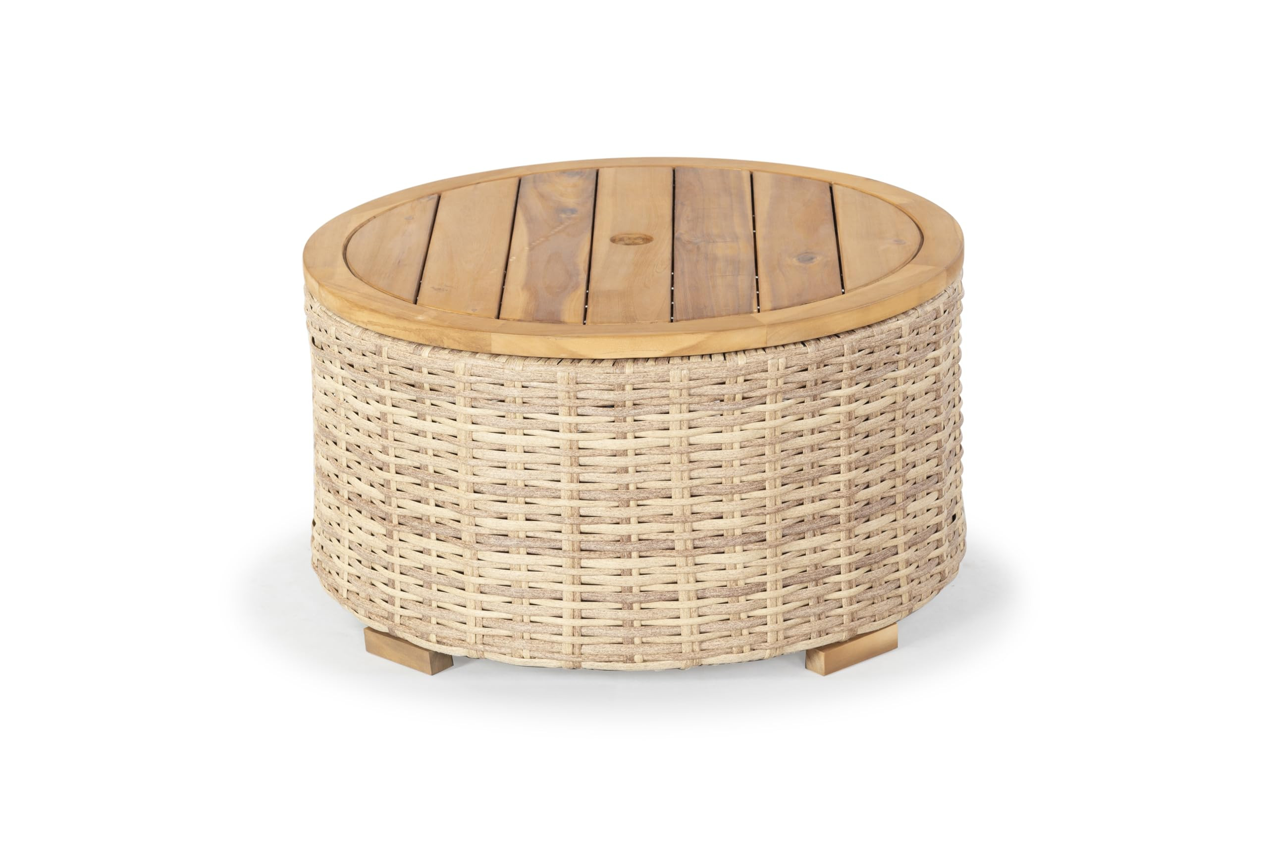 SAFAVIEH Anguilla Faux Wicker Coffee Table Natural Brown | Amazon (US)