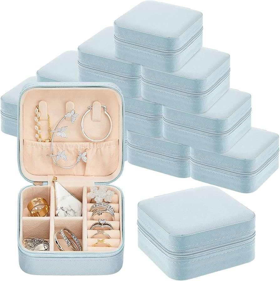 12 Pcs Travel Jewelry Case Bridesmaid Gift Boxes Jewelry Travel Organizer Small Jewelry Box Mini ... | Amazon (US)