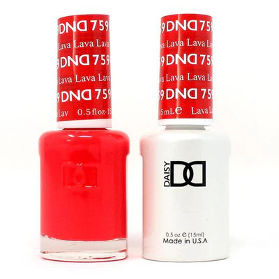 DND - Gel & Lacquer - Lava - #759 - Red Gel & Lacquer Polish - DND-DUO759 - Beyond Polish | Beyond Polish