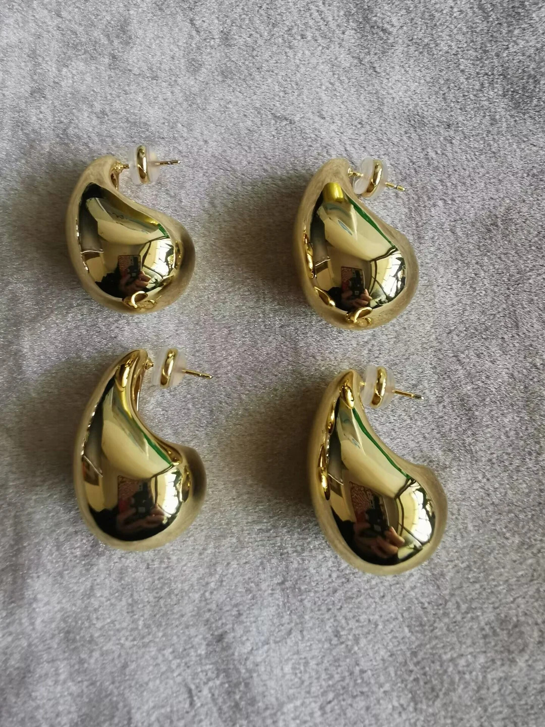 Brass Water Drop Half Empty Stud Earrings Women Jewelry Punk Party T Show Gown Runway Trendy Kyli... | Etsy (US)