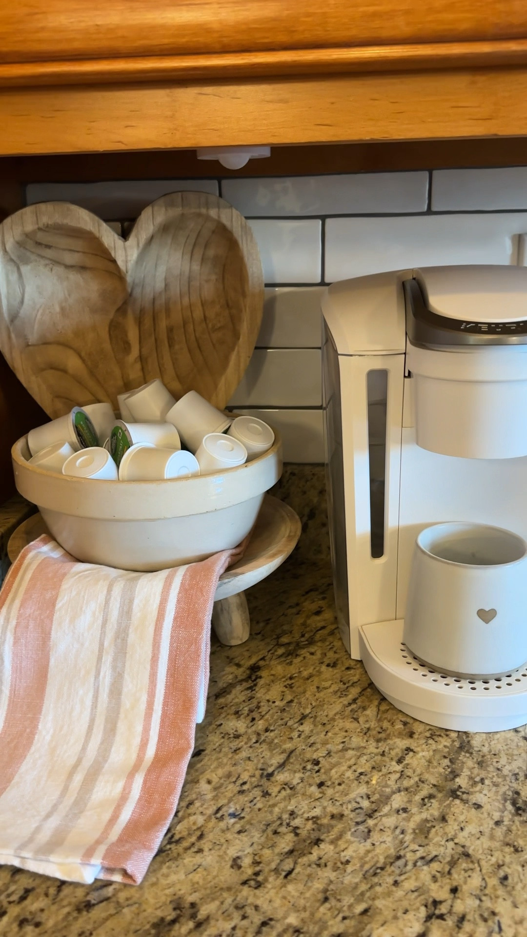 Simple Valentine’s Day Coffee Corner Styling! I just had to add a tiny bit of pink to the coffee corner in honor of VDay! 

#LTKSeasonal #LTKhome #LTKVideo