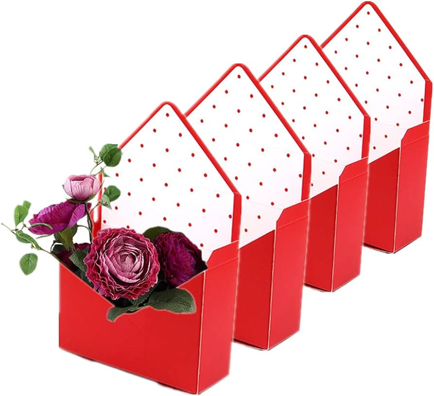 5 Pcs Flower Envelope Box,Folding Flower Storage Box,Waterproof Envelop Paper Boxes,Hand Folding ... | Amazon (US)