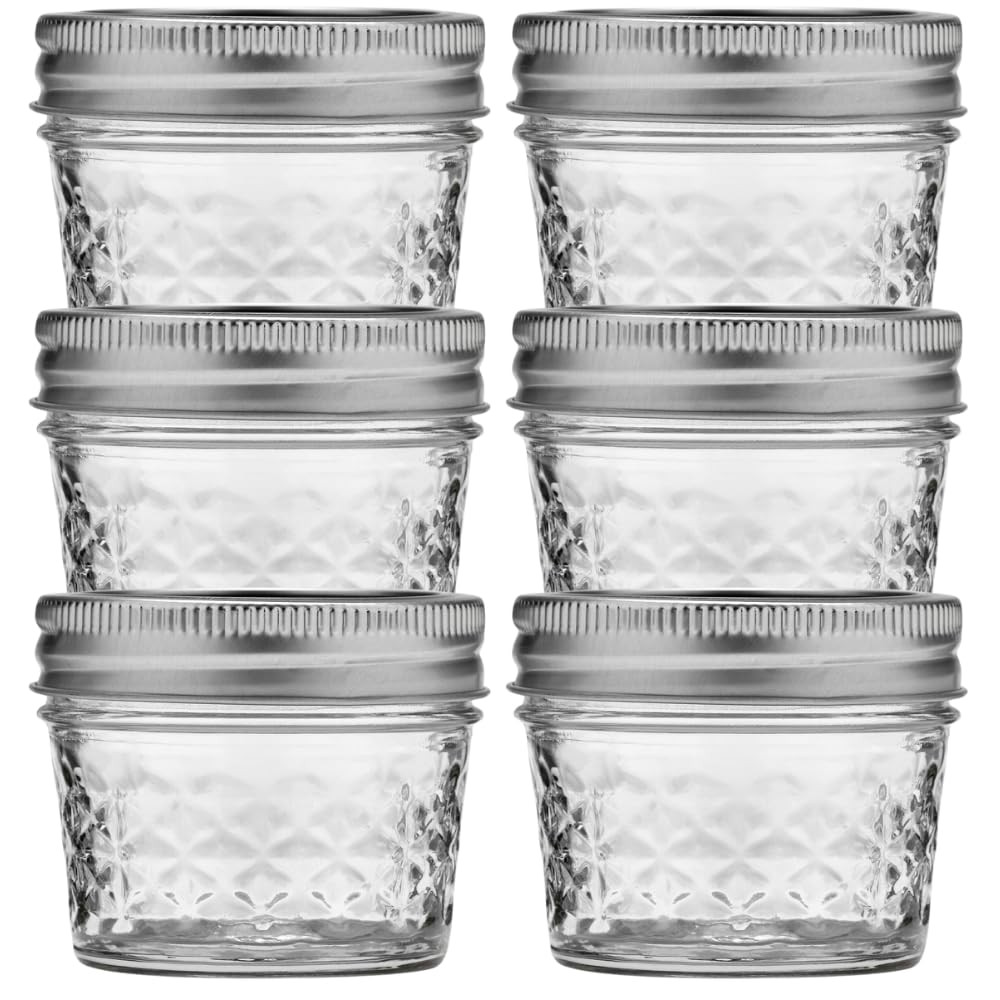 Ball Wide Mouth Quilted Crystal Jelly Jars with Lids and Bands, Used for Canning, Pickling, Juice... | Amazon (US)