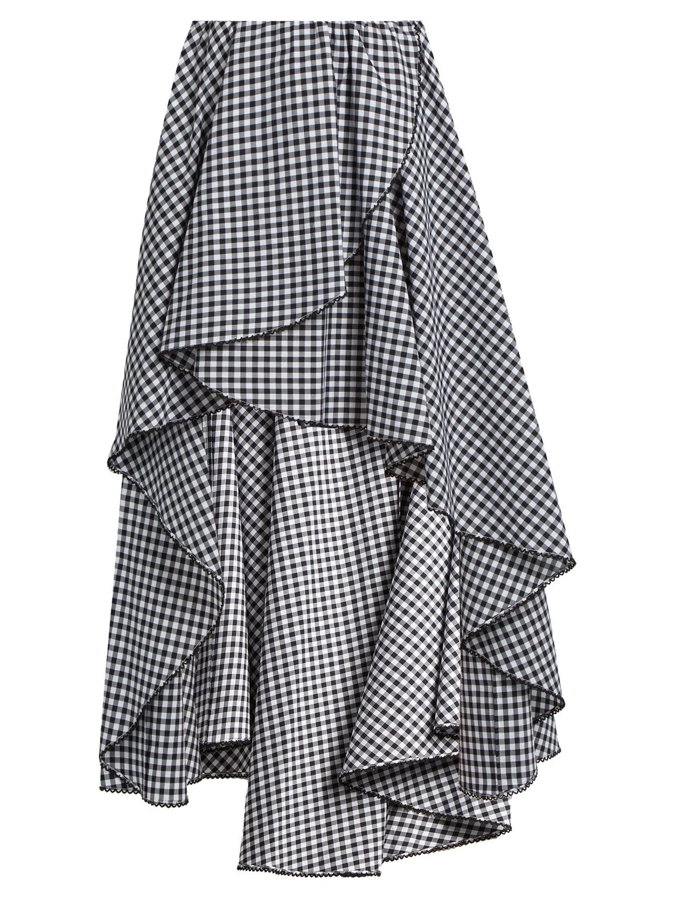 Adelle gathered cotton-gingham skirt | Matches (US)