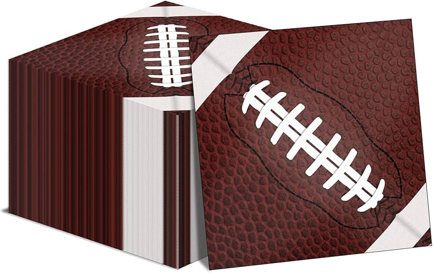 gisgfim 50 Pcs Football Party Napkins Football Birthday Party Disposable Paper Napkins Sport Part... | Amazon (US)