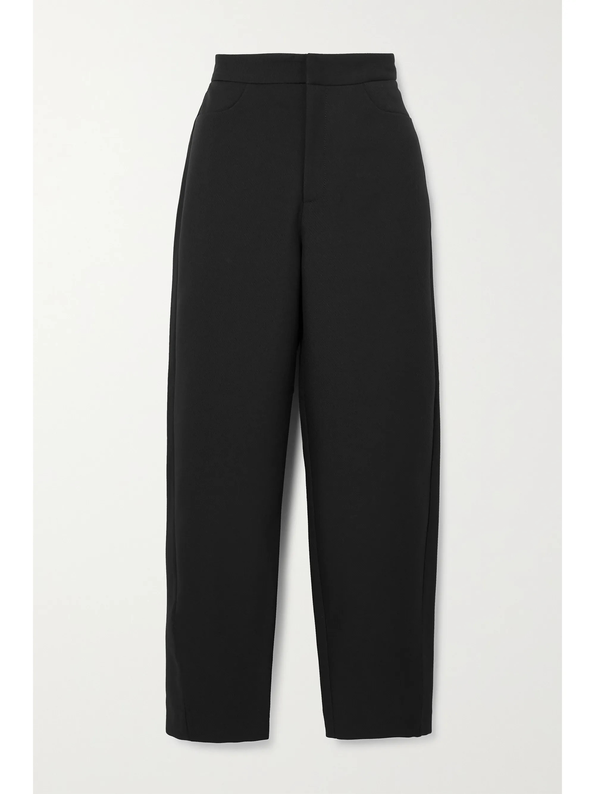 Black Cropped twill straight-leg pants | Totême | NET-A-PORTER | NET-A-PORTER (US)