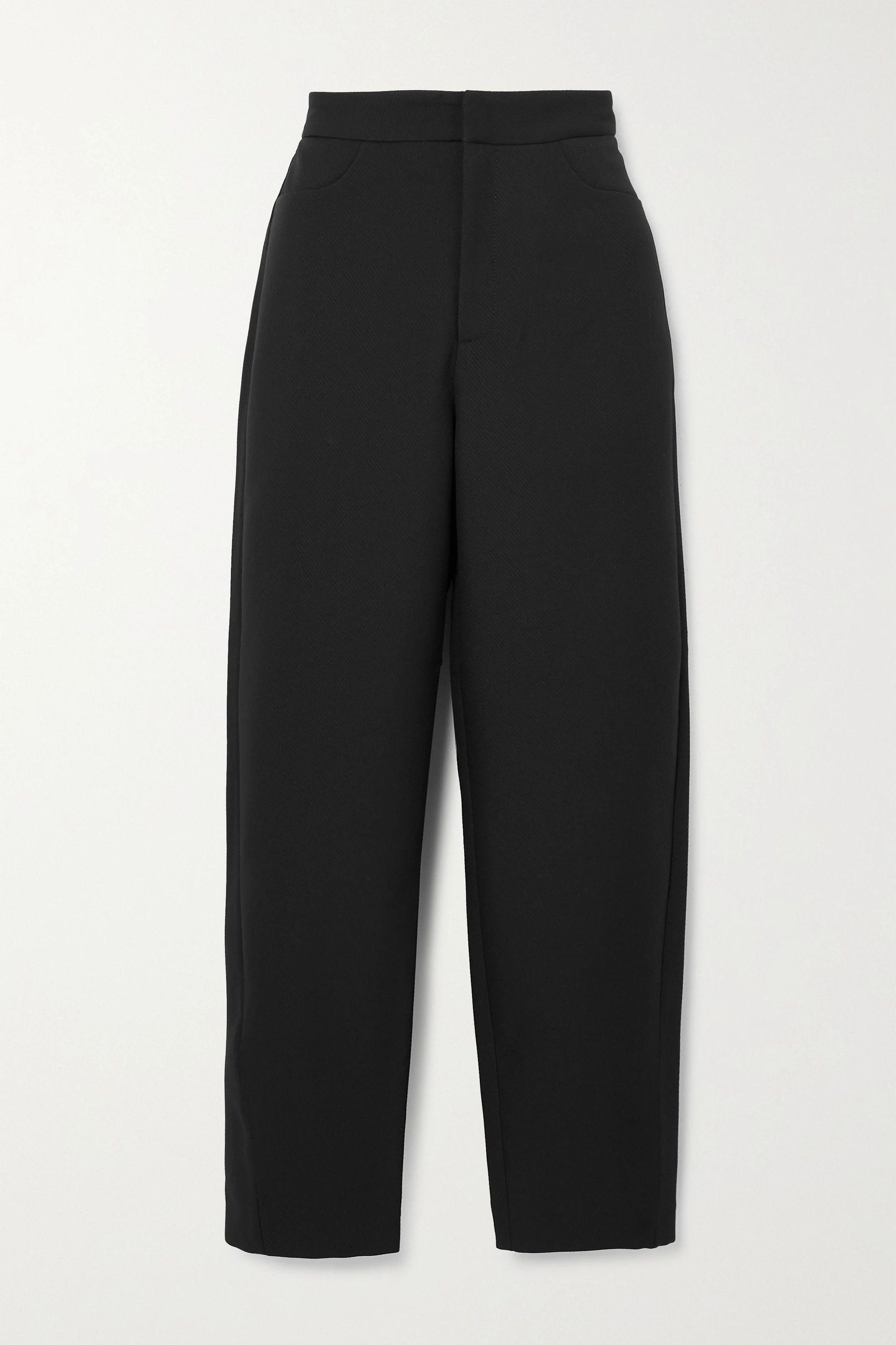 Black Cropped twill straight-leg pants | Totême | NET-A-PORTER | NET-A-PORTER (US)