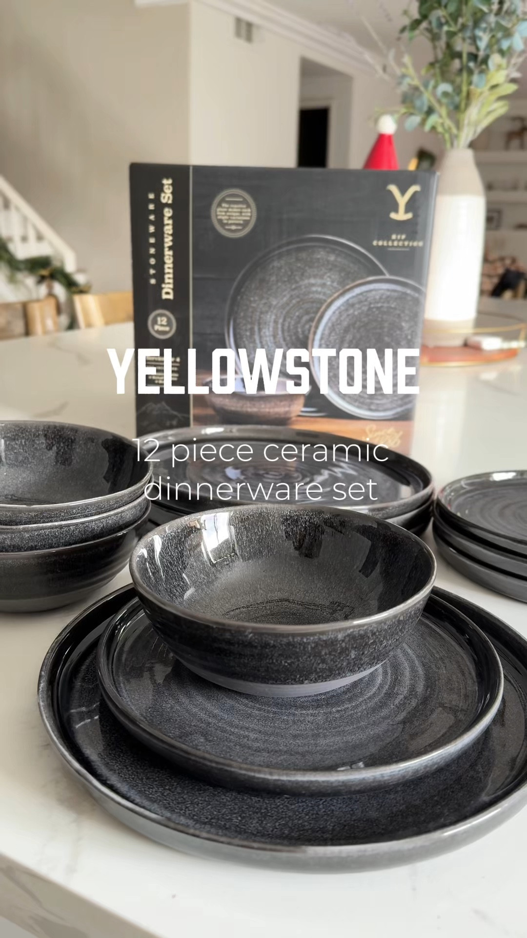 Unbox the Yellowstone 12 piece ceramic dinnerware set with me. This is the Rip collection. 

Yellowstone tv, Yellowstone fans, dinnerware, Rip, Dutton Ranch, dinnerware set, black dinnerware, home, dining

#LTKGiftGuide #LTKHome #LTKFindsUnder100